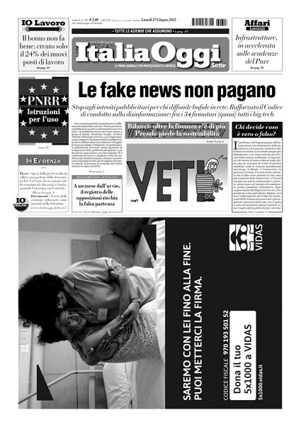 Italia oggi : quotidiano di economia finanza e politica